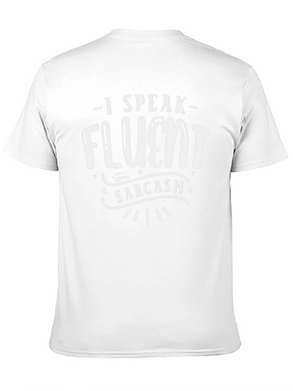 Camiseta Negra con Diseño I Speak Fluent Sarcasm