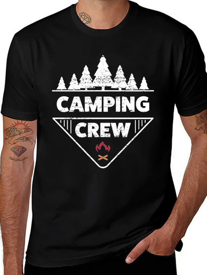 Camiseta Negra Camping Crew Aventura