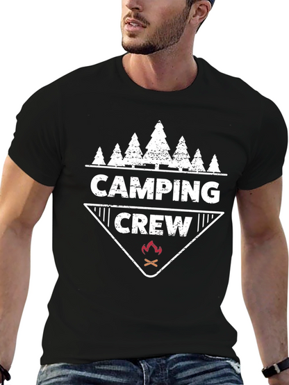 Camiseta Negra Camping Crew Aventura