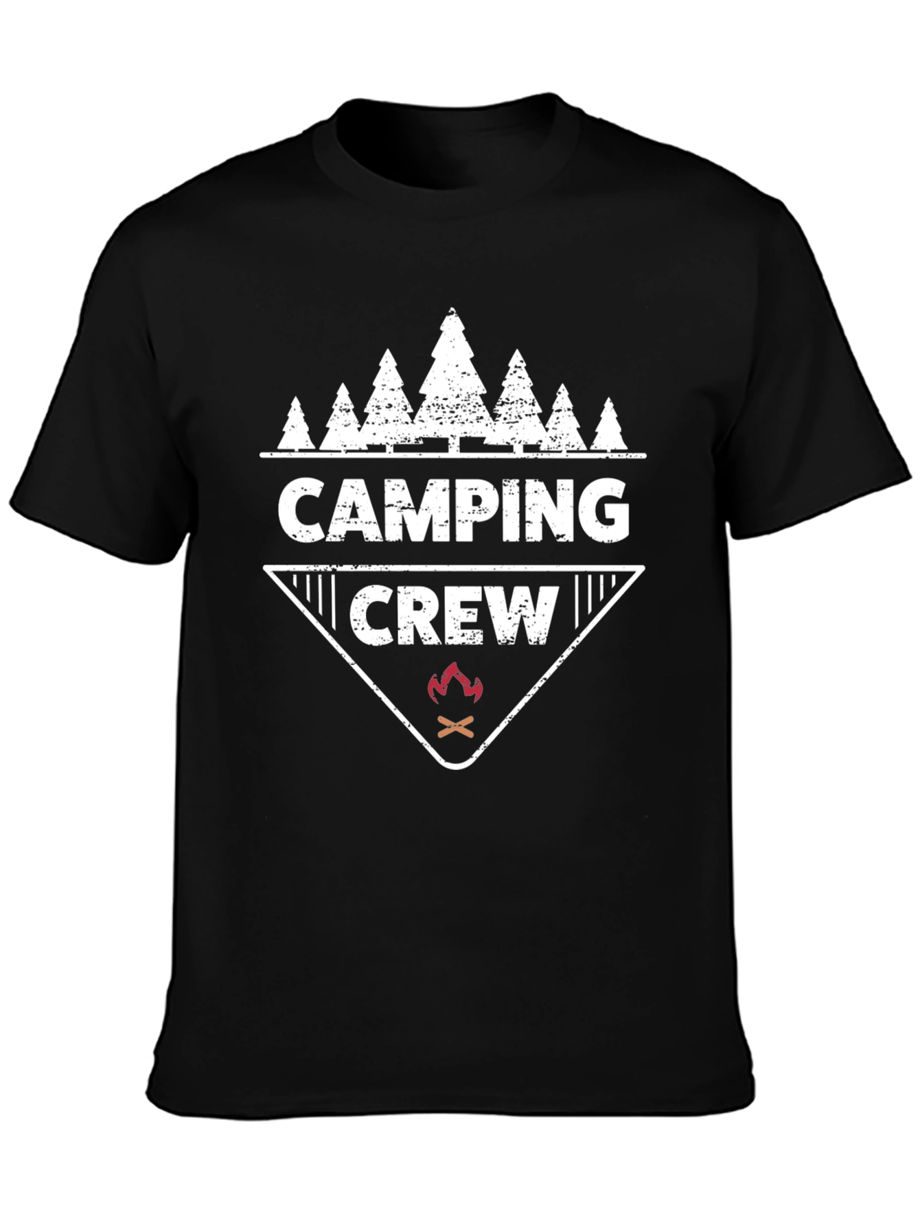 Camiseta Negra Camping Crew Aventura