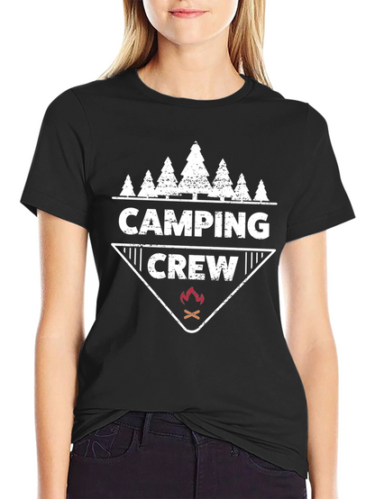 Camiseta Negra Camping Crew Aventura