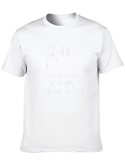 Camiseta Negra: Sorry I Cant. Gopher Snake.