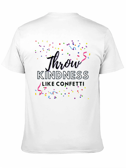 Camiseta Negra con Diseño Throw Kindness Like Confetti