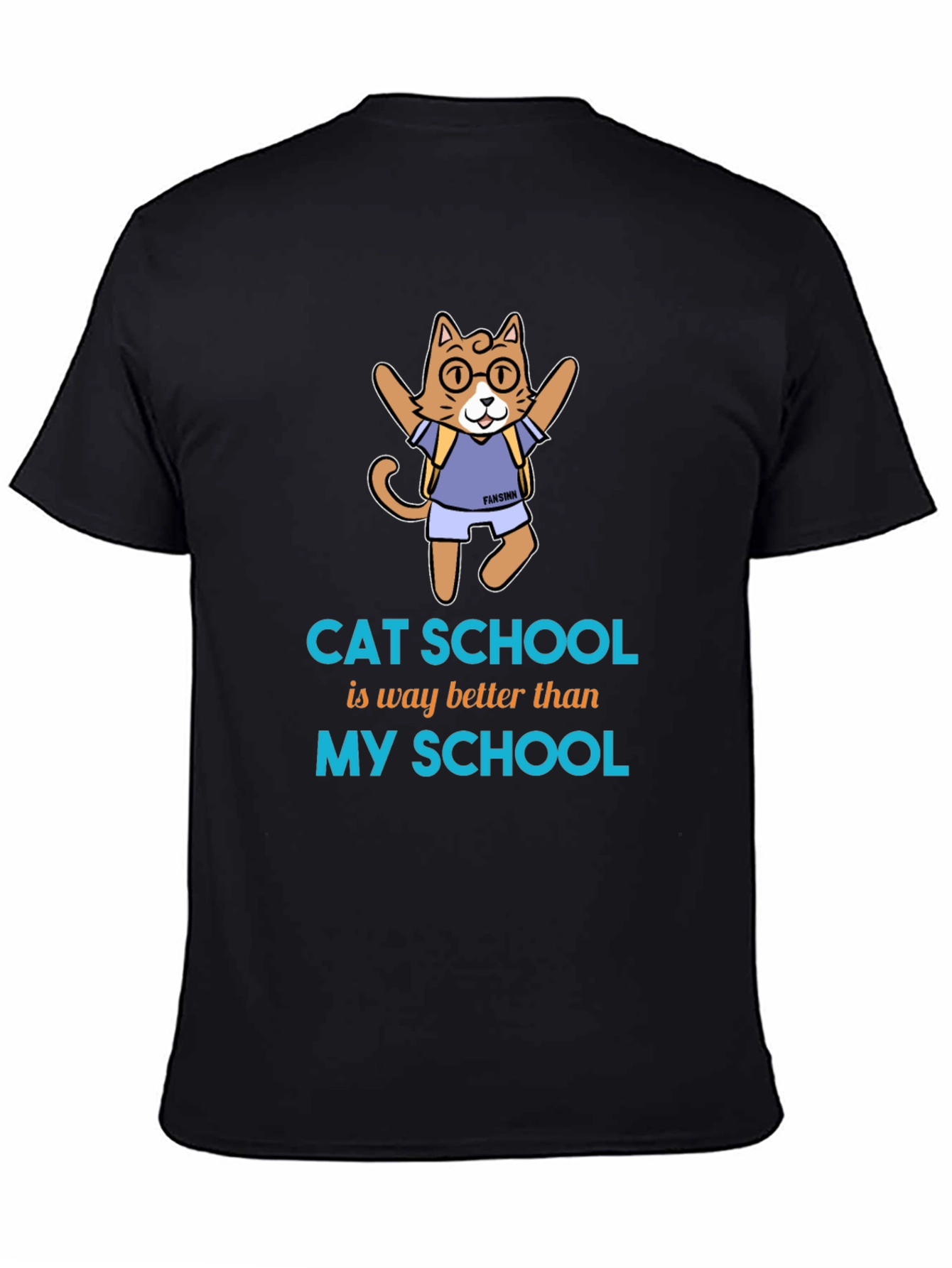 Camiseta Cat School - Diseño Divertido y Original