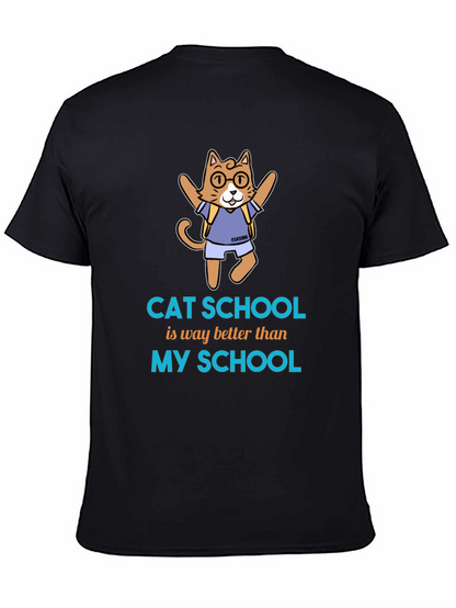 Camiseta Cat School - Diseño Divertido y Original