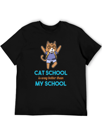 Camiseta Cat School - Diseño Divertido y Original
