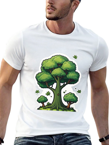 Camiseta Negra con Diseño de Árbol