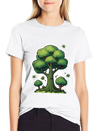 Camiseta Negra con Diseño de Árbol