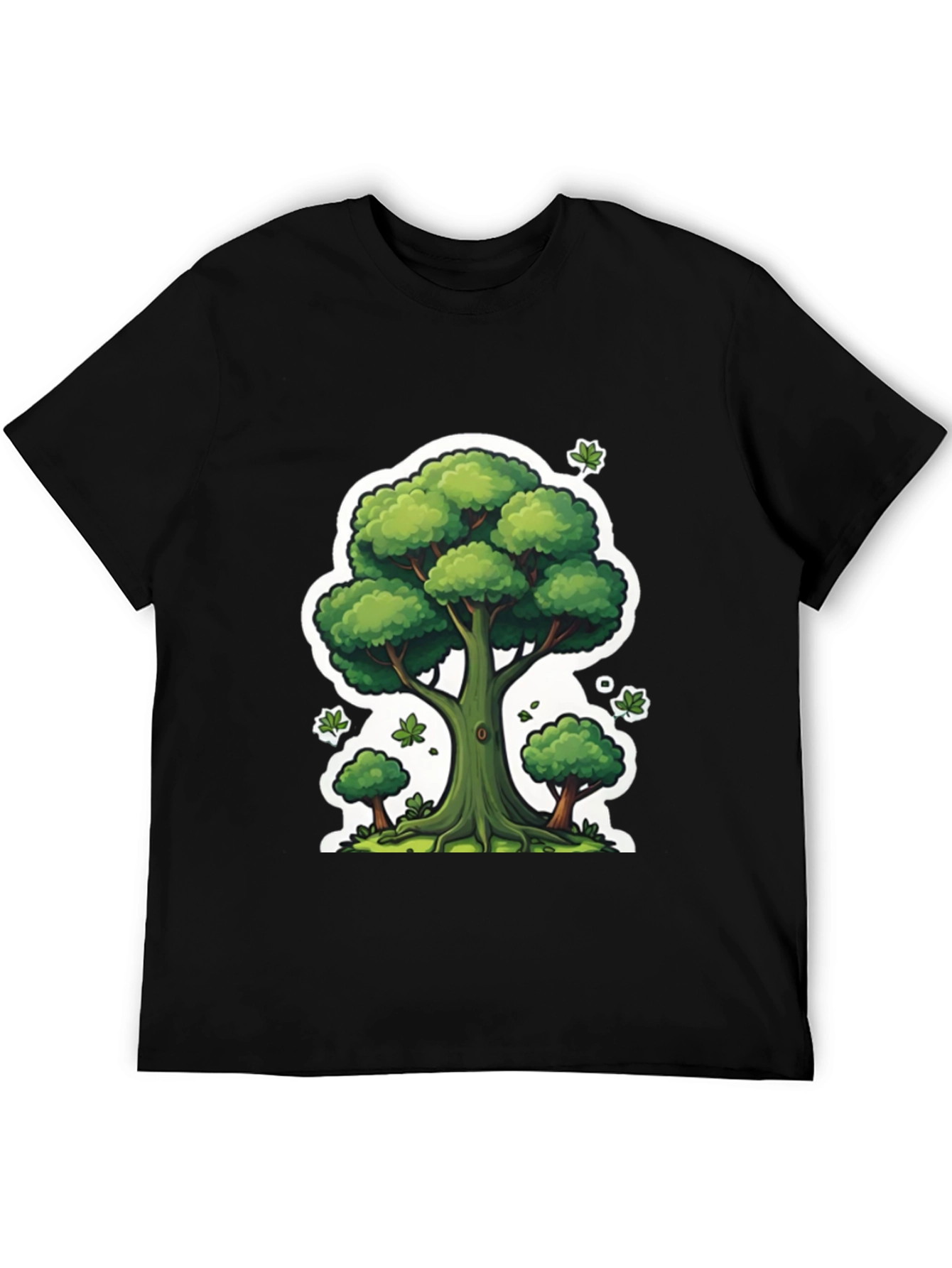 Camiseta Negra con Diseño de Árbol