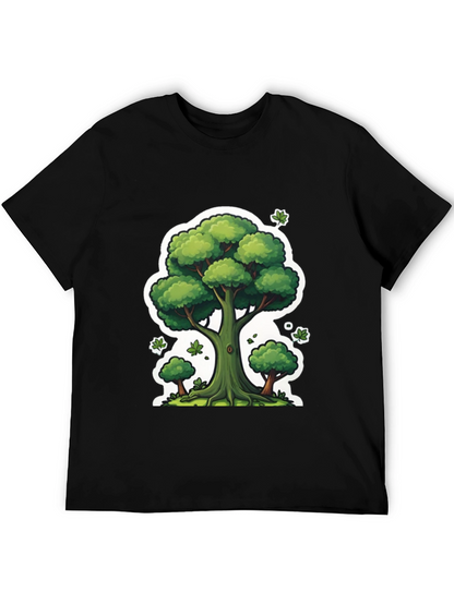 Camiseta Negra con Diseño de Árbol