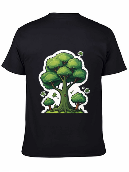 Camiseta Negra con Diseño de Árbol