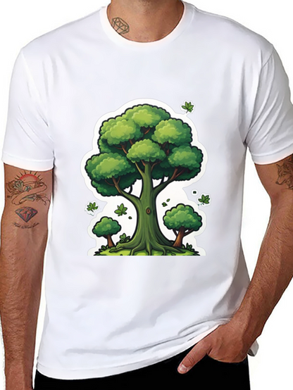 Camiseta Negra con Diseño de Árbol