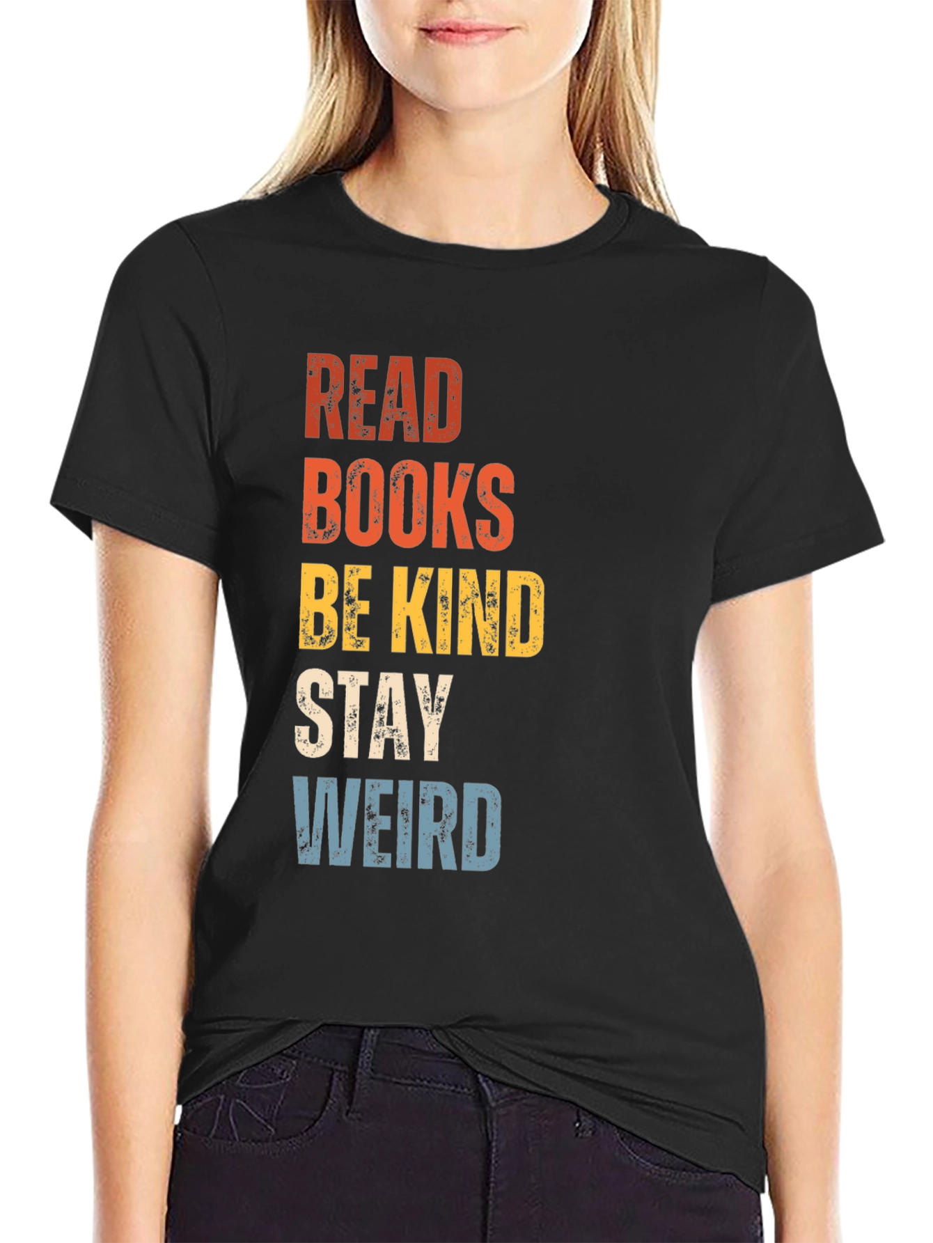 Camiseta Negra con Diseño Inspirador Read Books