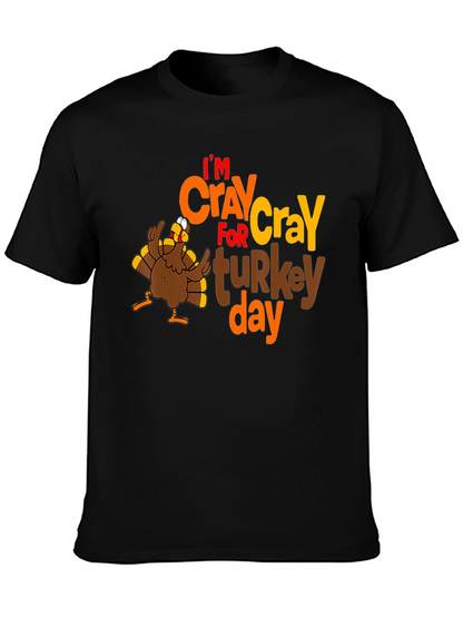 Camiseta Negra Im CRAY for turkey day