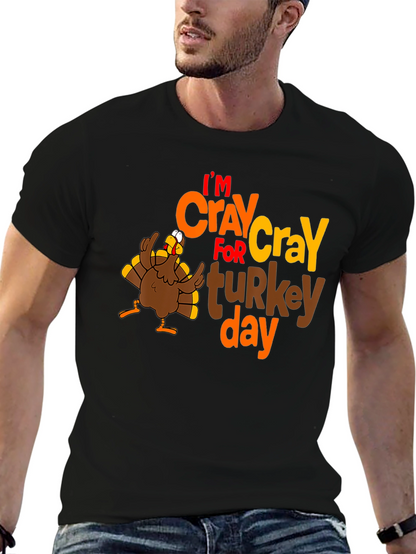 Camiseta Negra Im CRAY for turkey day