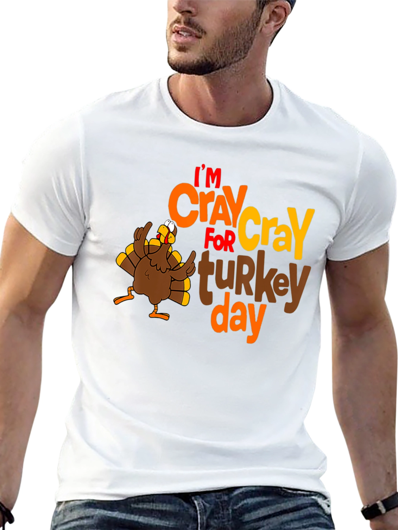 Camiseta Negra Im CRAY for turkey day