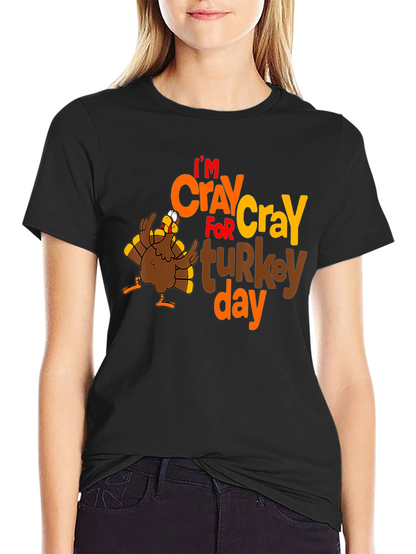 Camiseta Negra Im CRAY for turkey day