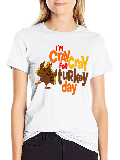 Camiseta Negra Im CRAY for turkey day