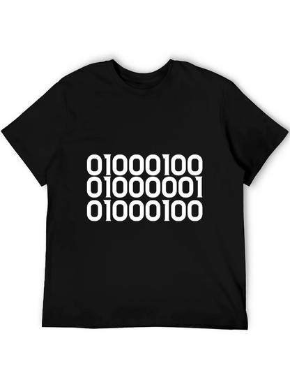 Camiseta Negra Código Binario para Programadores
