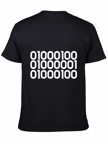 Camiseta Negra Código Binario para Programadores