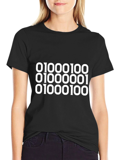 Camiseta Negra Código Binario para Programadores