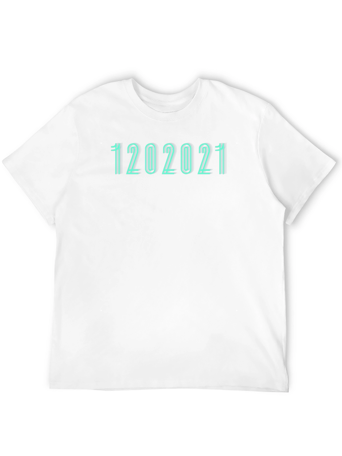 Camiseta Negra con Diseño de Fecha 12022021