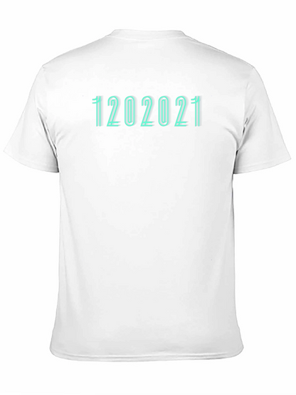 Camiseta Negra con Diseño de Fecha 12022021