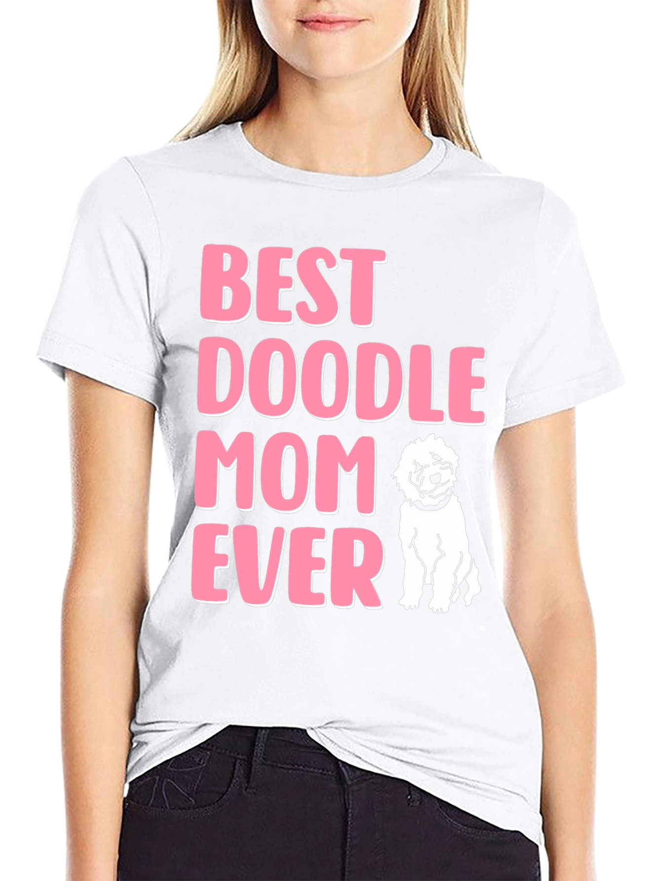 Camiseta Negra Best Doodle Mom Ever