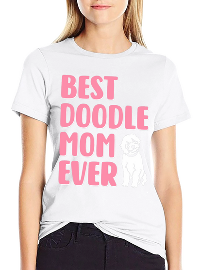 Camiseta Negra Best Doodle Mom Ever