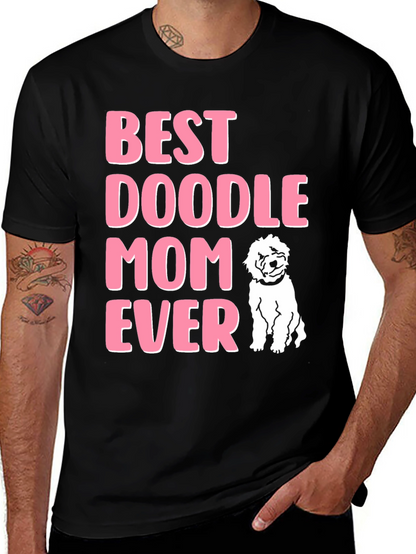 Camiseta Negra Best Doodle Mom Ever