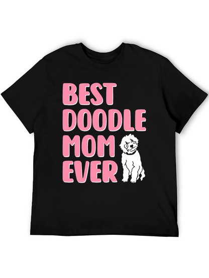 Camiseta Negra Best Doodle Mom Ever