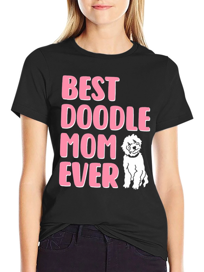 Camiseta Negra Best Doodle Mom Ever