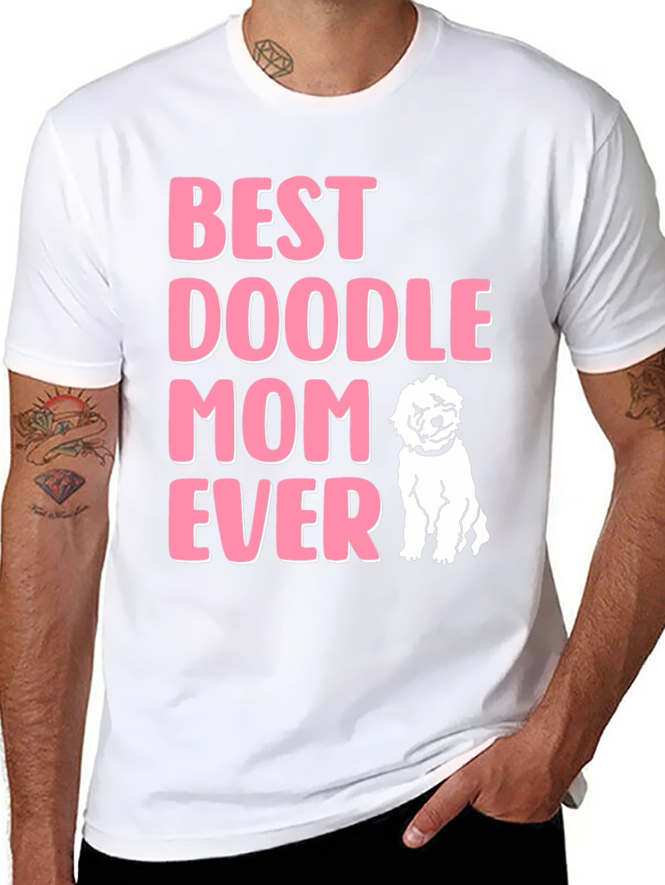 Camiseta Negra Best Doodle Mom Ever