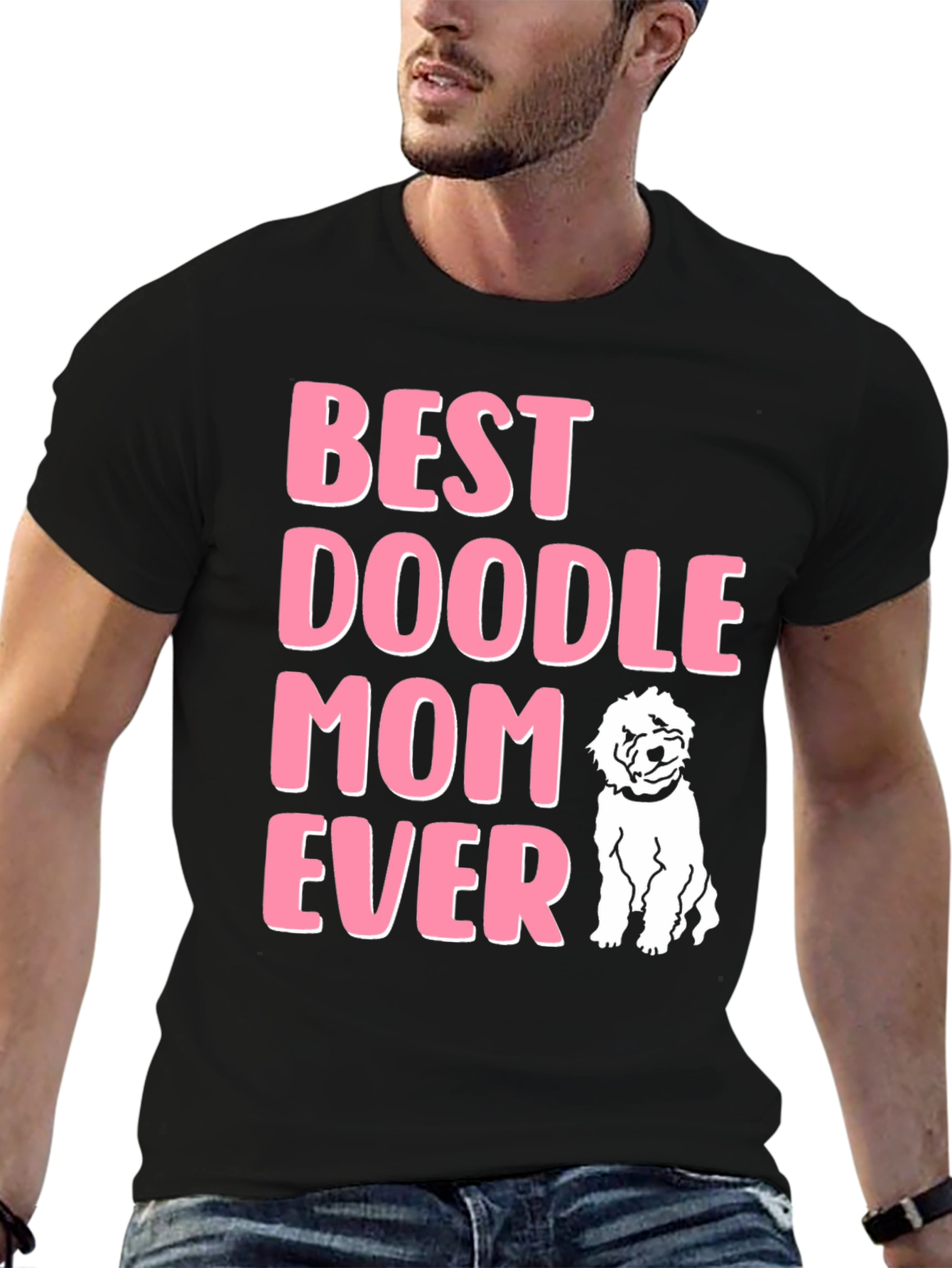 Camiseta Negra Best Doodle Mom Ever