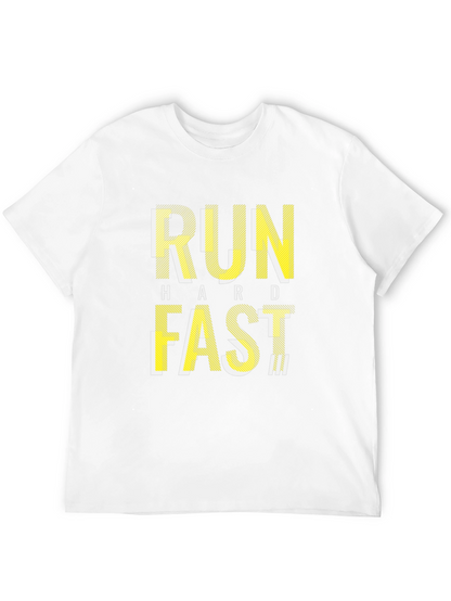 Camiseta Negra Deportiva con Diseño RUN