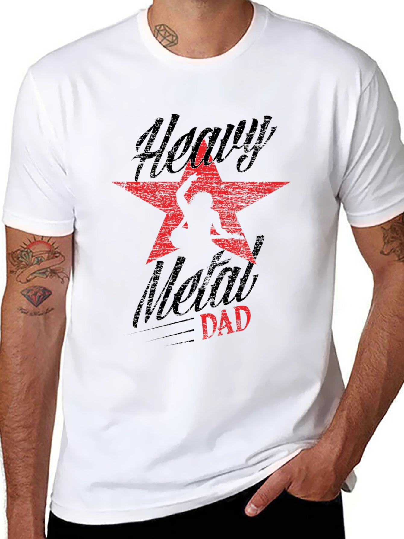 Camiseta Negra Heavy Metal Dad