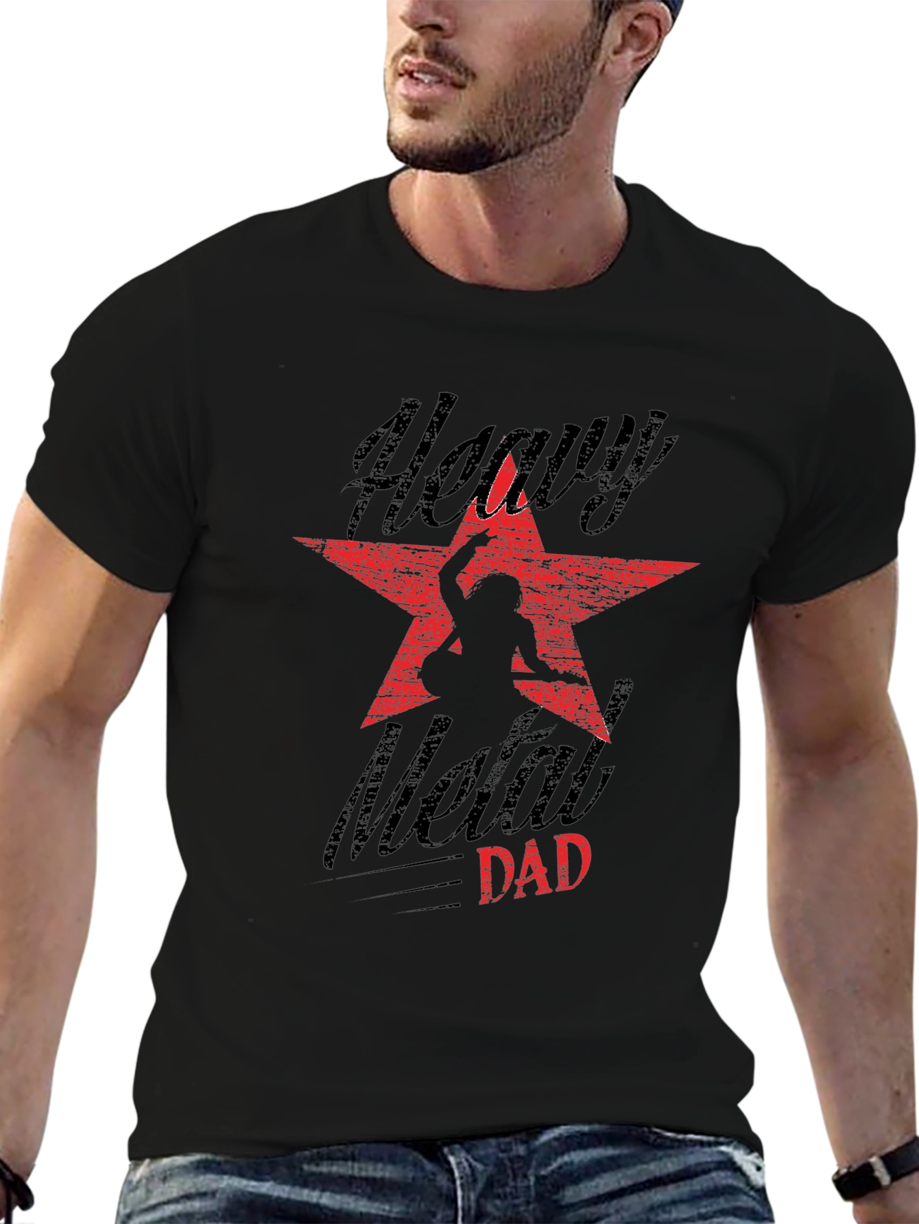 Camiseta Negra Heavy Metal Dad