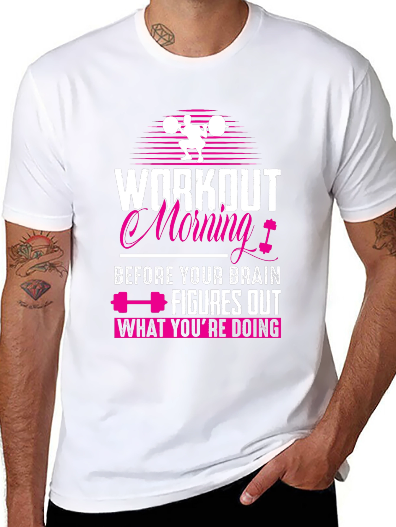 Camiseta Workout Morning: ¡Entrena antes de pensar!