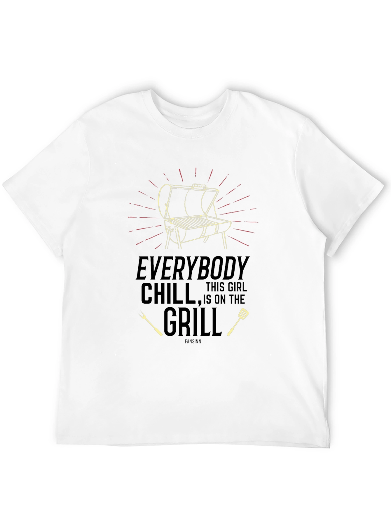 Camiseta Negra de Barbacoa para Hombre