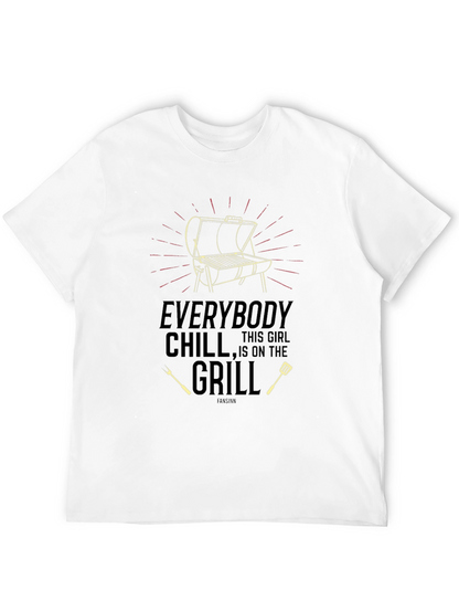 Camiseta Negra de Barbacoa para Hombre