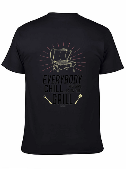 Camiseta Negra de Barbacoa para Hombre