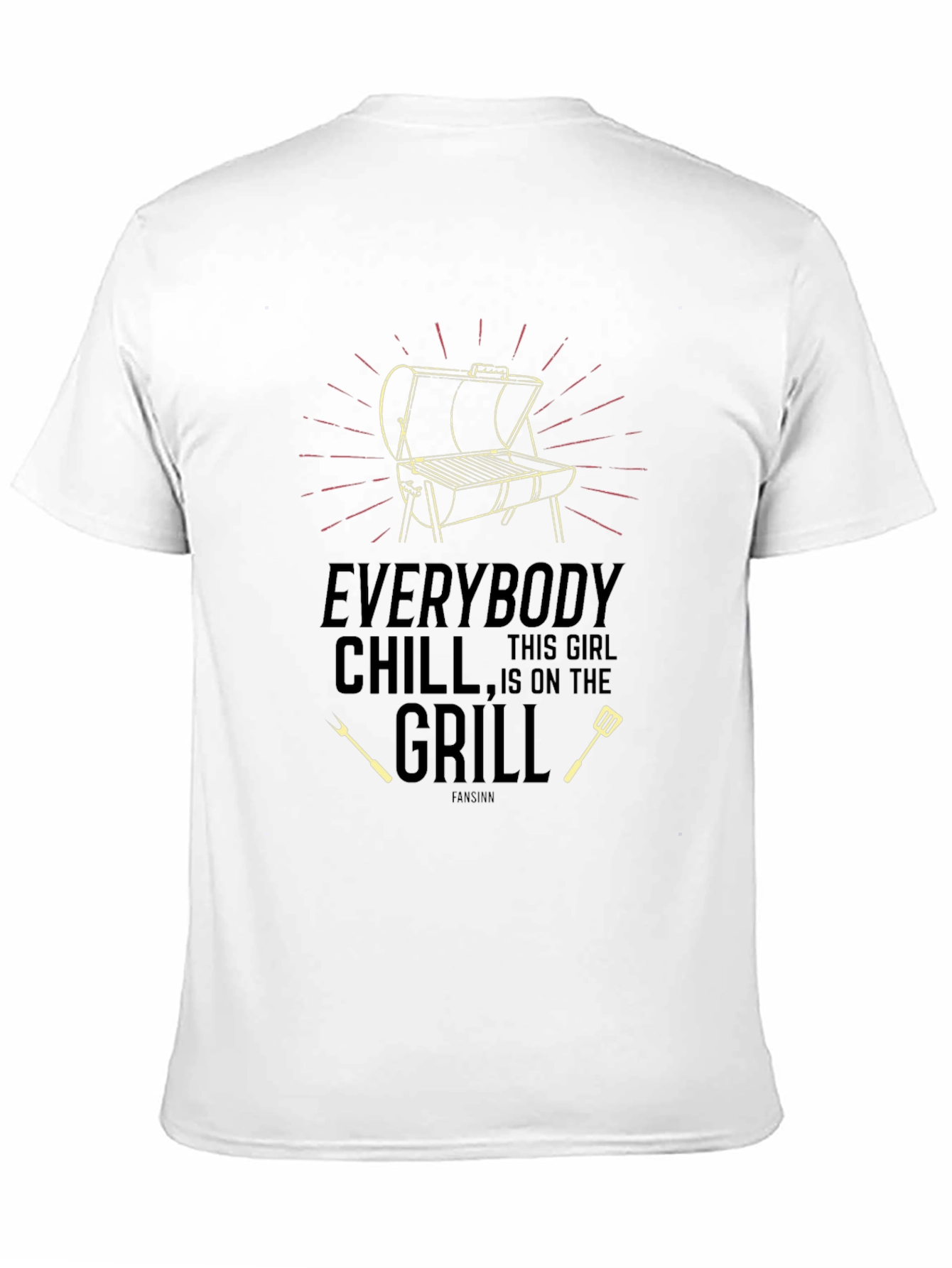 Camiseta Negra de Barbacoa para Hombre