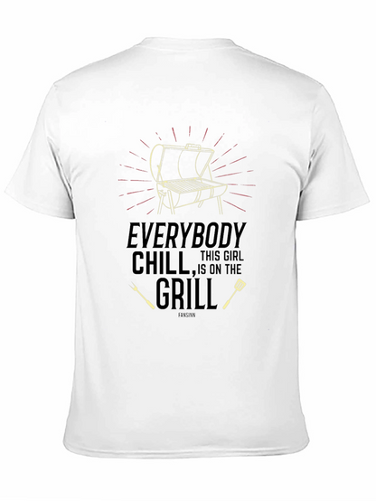 Camiseta Negra de Barbacoa para Hombre
