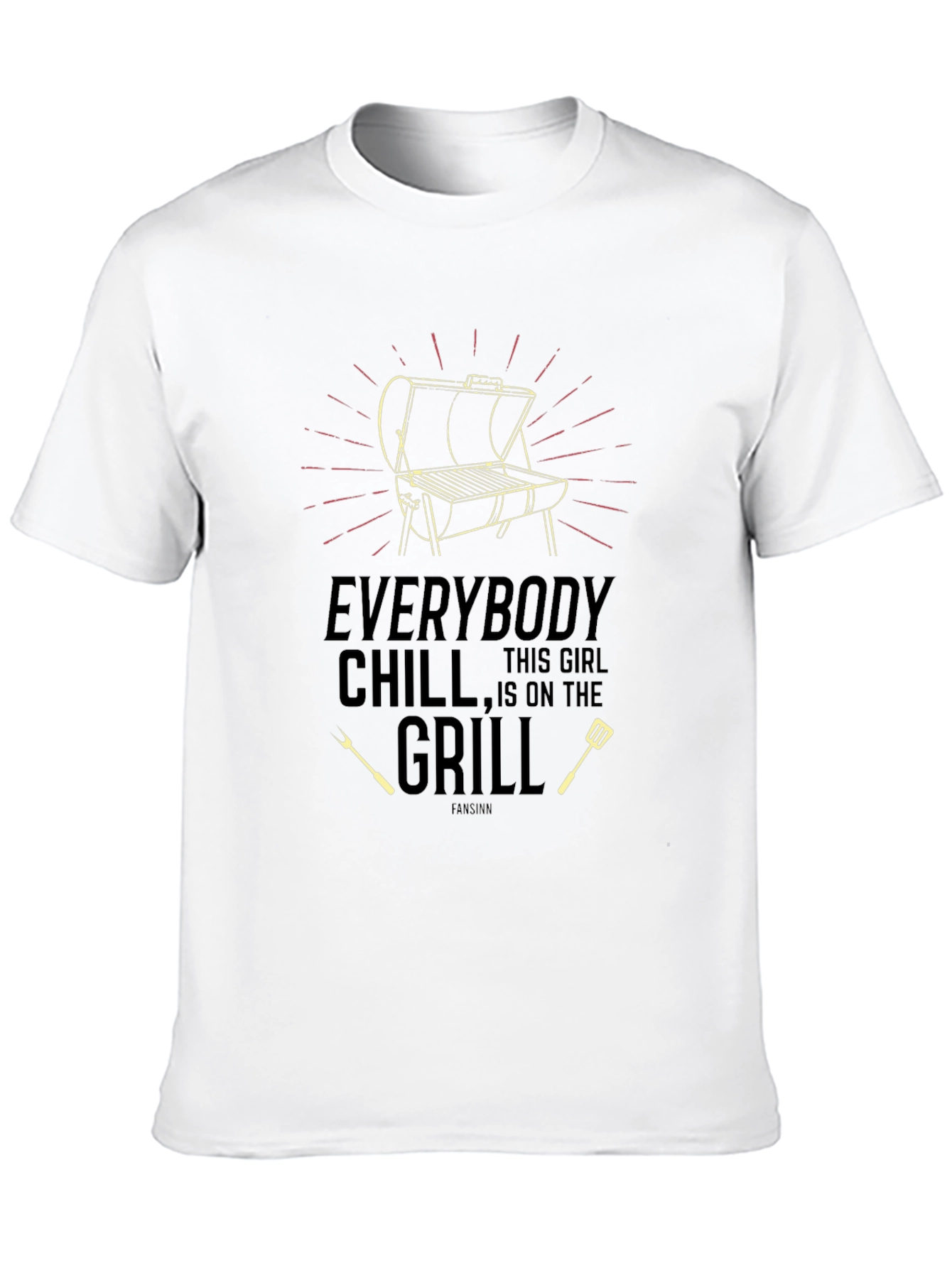 Camiseta Negra de Barbacoa para Hombre