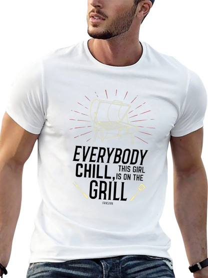 Camiseta Negra de Barbacoa para Hombre