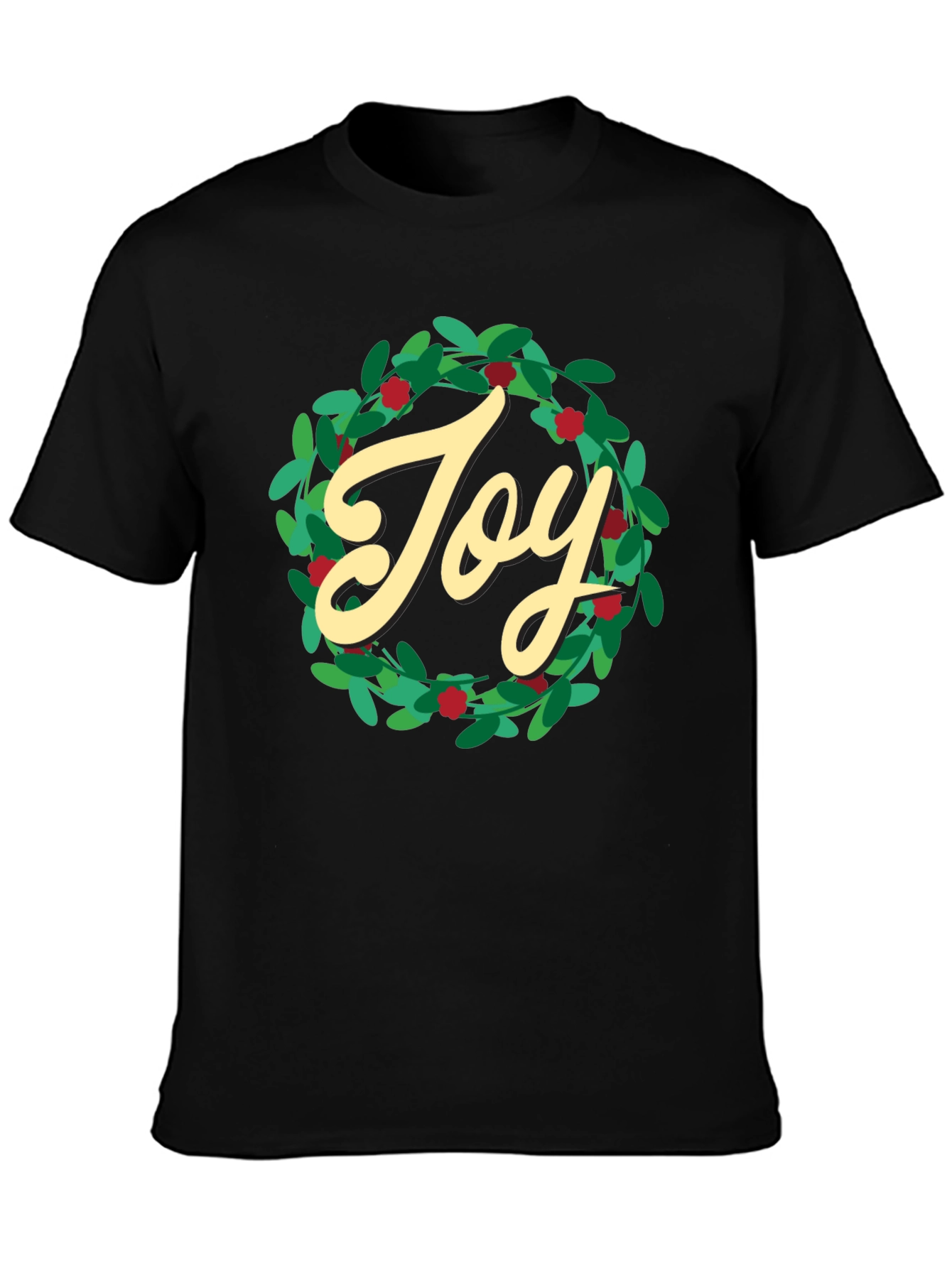 Camiseta Negra Navideña Joy
