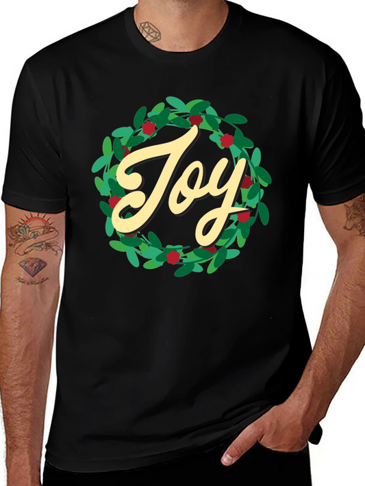 Camiseta Negra Navideña Joy
