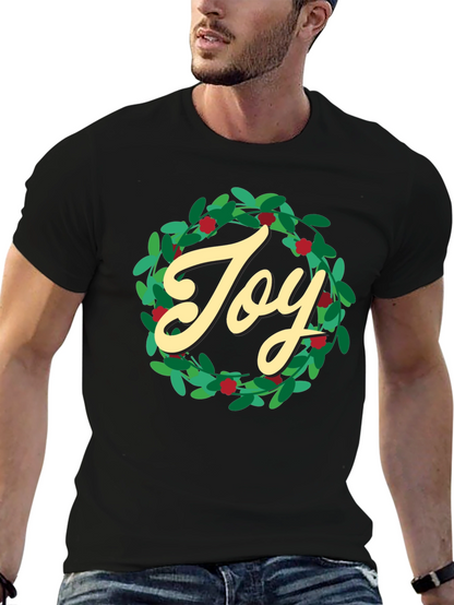 Camiseta Negra Navideña Joy