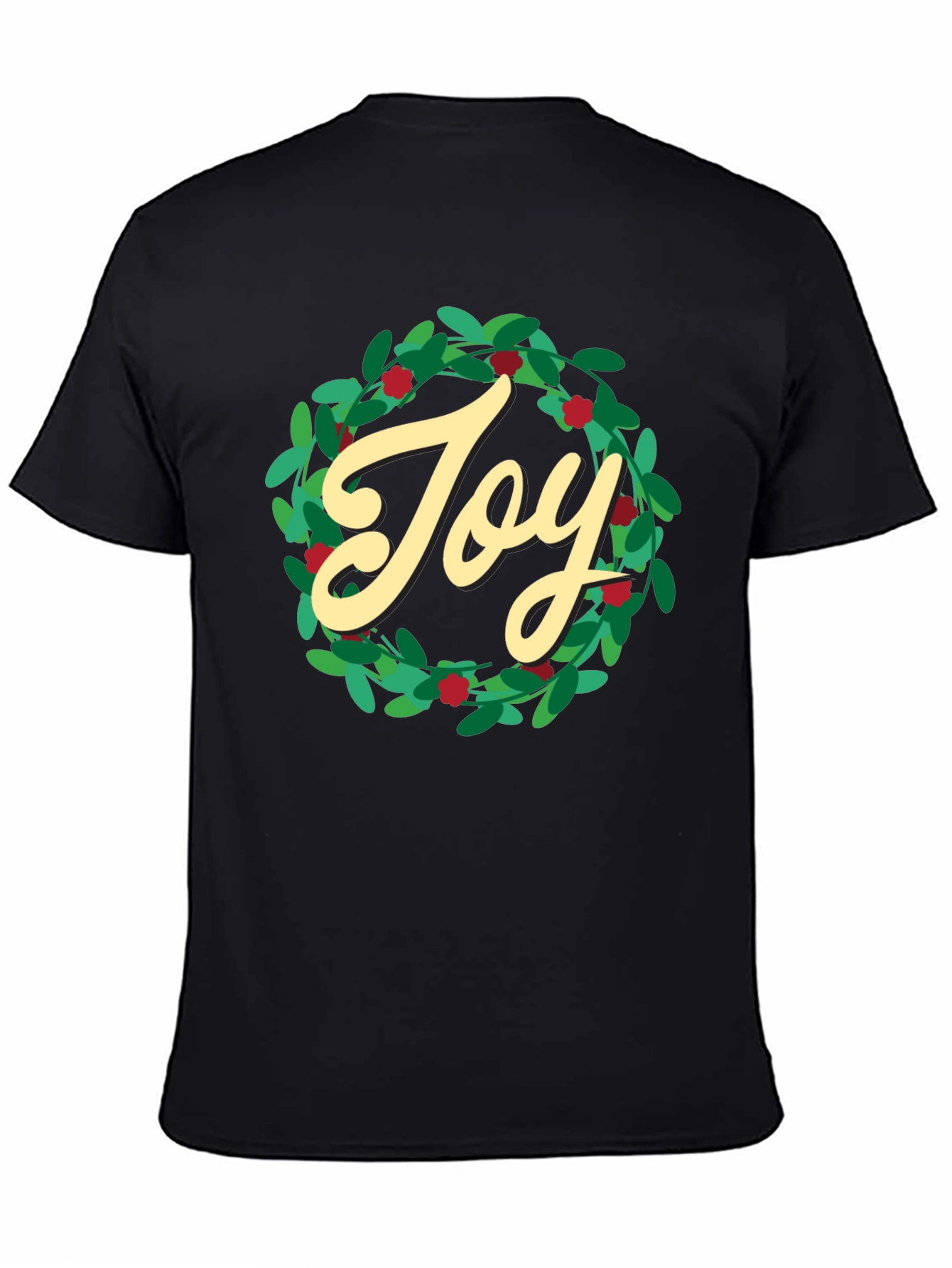 Camiseta Negra Navideña Joy