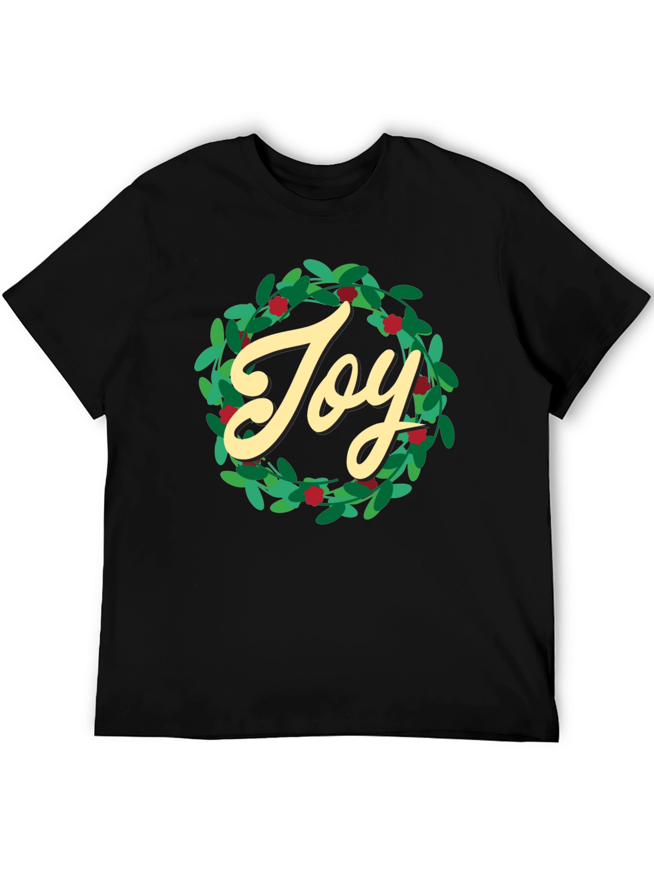 Camiseta Negra Navideña Joy